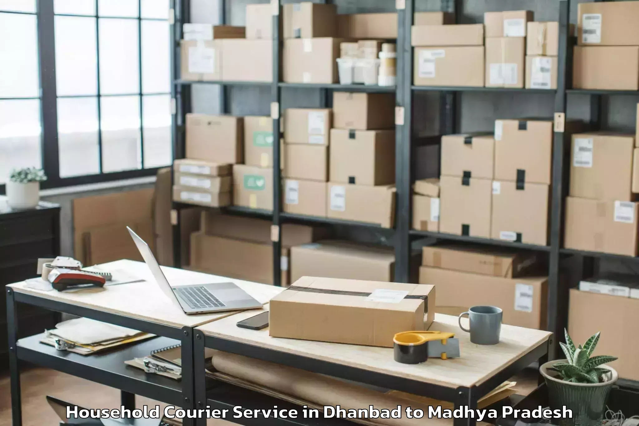 Book Dhanbad to Khandwa Household Courier